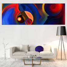 Load image into Gallery viewer, Sophisticated  Modern  Canvas  Wall  Art  Colorful  Abstract  Forms  Living  Room  1  Piece  Multiple  Canvas  Abstract  Circle  Shapes  Canvas  Print For Living Room
