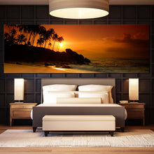 Load image into Gallery viewer, Sri  Lanka  Beach  At  Sunset  Seascape  Panoramic  Canvas  Art  Print For Bedroom
