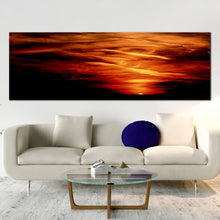 Load image into Gallery viewer, Stormy  Evening  Red  Dark  Clouds  Panoramic  Canvas  Print For Living Room
