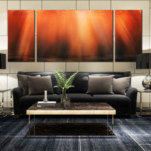 Load image into Gallery viewer, Sunbeam Abstract underwater backgrounds in the sea triptych wall art For Bedroom
