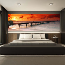 Load image into Gallery viewer, Sunset  At  The  Ocean  Beach  Pier  large  canvas  prints For Bedroom

