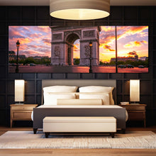 Load image into Gallery viewer, Sunset  View  Of  Arc  de  Triomphe  oversize  wall  art  for  home  canvas  decor For Bedroom
