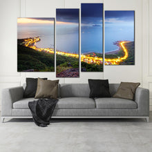 Load image into Gallery viewer, Taiwan morning twilight view dramatic Sky 4 piece wall art For Living Room
