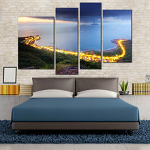 Load image into Gallery viewer, Taiwan morning twilight view dramatic Sky 4 piece wall decor In Bedroom
