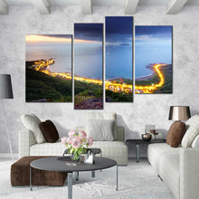 Load image into Gallery viewer, Taiwan seashore highway 4 panel canvas print In Living Room
