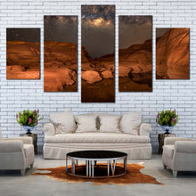 Load image into Gallery viewer, Thailand  Desert  Canvas  Wall  Art  Brown  Sampanbok  Natural  Stone  Park  Canvas  Print  Grey  Sky  Milky  Way  Desert  Canvas  Set  Grand  Canyon  Mountain  Desert  Living  Room  5  Piece  Canvas In Living room
