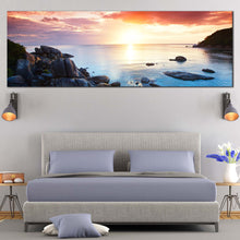 Load image into Gallery viewer, Thailand  Mountains  Canvas  Wall  Art  Koh  Samui  Yellow  Cloudy  Sunset  Wide  Canvas  Blue  Tranquil  Beach  Bedroom  1  Piece  Canvas  Print  Red  Flowers  Ocean  Mountains  Rocks  Canvas  Artwork For Bedroom
