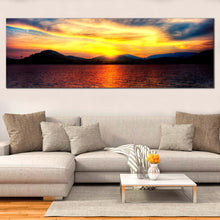 Load image into Gallery viewer, Thailand  Ocean  Canvas  Wall  Art  Ocean  Mountains  Living  Room  1  Piece  Canvas  Print  Yellow  Orange  Sunset  Clouds  Multi  Canvas  Artwork In Living Room
