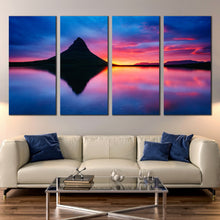 Load image into Gallery viewer, The reflection of the Kirkjufell mountain lake sunset In Living Room
