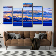 Load image into Gallery viewer, Tibet Beautiful Mountains with Blue Lake 5 Piece Wall decor In Living Room
