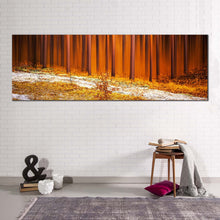Load image into Gallery viewer, Trees Forest Canvas Wall Art Yellow Autumn Forest Nature 1 Piece Canvas Orange Scenery Canvas Print For Living Room
