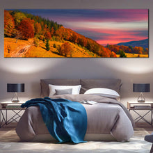 Load image into Gallery viewer, Trees  Mountain  Canvas  Wall  Art  Blue  Clouds  Landscape  1  Piece  Canvas  Orange  Autumn  Landscape  Scenery  Bedroom  Canvas  Print For Bedroom
