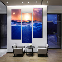 Load image into Gallery viewer, Tropical  Water  Deep  Ocean  sunset  canvas  home  decor For Living Room
