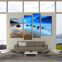 Load image into Gallery viewer, Tropical new zealand island on the sandy beach 4 piece canvas wall art 
