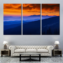 Load image into Gallery viewer, Ukraine Landscape Canvas Wall Art Blue Majestic Mountains  3 Piece Canvas Print For Your Living Room
