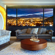 Load image into Gallery viewer, Vanadzor  Armenia  City  Skyline  3  piece  wall  art In Living Room
