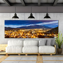 Load image into Gallery viewer, Vanadzor  Armenia  City  Skyline  lights  large  canvas In Living Room
