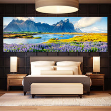 Load image into Gallery viewer, Vestrahorn  Mountain  Canvas  Wall  Art  Stokksnes  Headland  Scenery  Beach  Bedroom  1  Piece  Canvas  Print  Blue  Batman  Mountain  Canvas  Set For Bedroom
