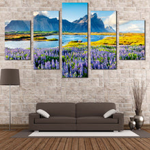 Load image into Gallery viewer, Vestrahorn  Mountain  Canvas  Wall  Art  Stokksnes  Headland  Scenery  Beach 5  Piece  Canvas  Print  Blue  Batman  Mountain  Canvas  Set For Your Living Room
