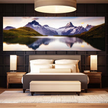 Load image into Gallery viewer, Wetterhorn  Mountain  Canvas  Wall  Art  Bachalpsee  Ocean  Canvas  Print  White  Grindelwald  valley  Canvas  Set  Purple  Schreckhorn  Mountain  Multi  Canvas  Bedroom  Alpine  Mountains  1  Piece  Multipl For Bedroom
