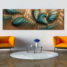 Load image into Gallery viewer, Wide  canvas  print  abstract  fractal  leather In Living Room
