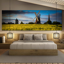 Load image into Gallery viewer, Windmill  Scenery  Canvas  Wall  Art  Cloudy  Blue  Sky  Old  Windmill  Bedroom  1  Piece  Canvas For Bedroom
