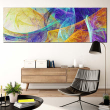 Load image into Gallery viewer, abstract artistic canvas wall art colorful abstract fractal 3d background wide canvas rendering abstract 1 piece canvas print for living room
