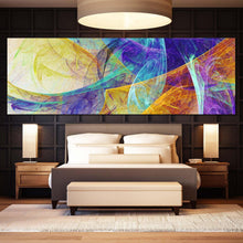 Load image into Gallery viewer, abstract artistic canvas wall art colorful abstract fractal 3d background wide canvas rendering abstract 1 piece canvas print for bedroom
