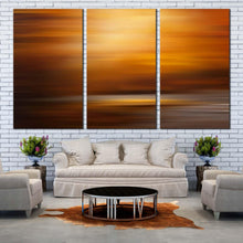 Load image into Gallery viewer, abstract background canvas print yellow orange abstract sunset 3 piece canvas wall art abstract digital art multi canvas In Living Room
