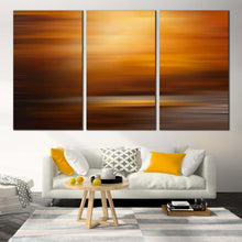 Load image into Gallery viewer, abstract background canvas print yellow orange abstract sunset 3 piece canvas wall art abstract digital art multi canvas For Your Living Room
