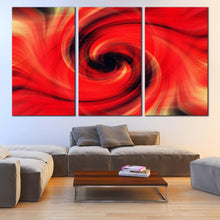 Load image into Gallery viewer, abstract chaos canvas print red abstract swirl 3 piece canvas wall art abstract graphic modern digital art canvas set In Living Room
