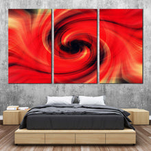 Load image into Gallery viewer, abstract chaos canvas print red abstract swirl 3 piece canvas wall art abstract graphic modern digital art canvas set For Bedroom
