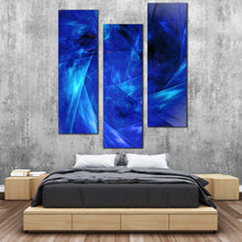 Load image into Gallery viewer, abstract  design  canvas  print  abstract  digital  artwork  triptych  canvas  wall  art  bright  abstract  fractal  3  piece  multi  canvas For Bedroom
