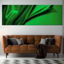 Load image into Gallery viewer, abstract  design  canvas  print  abstract  green  wavy  folds  canvas  artwork  elegant  abstract  1  piece  canvas  wall  art  In Living Room
