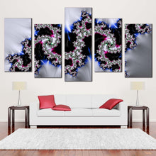 Load image into Gallery viewer, abstract design canvas wall art elegant abstract multiple canvas colorful abstract classic design 5 piece canvas print abstract fractal canvas set For Your Living Room
