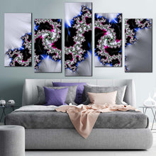 Load image into Gallery viewer, abstract design canvas wall art elegant abstract multiple canvas colorful abstract classic design 5 piece canvas print abstract fractal canvas set For Your Bedroom
