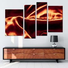 Load image into Gallery viewer, abstract design canvas wall art orange black abstract wavy fold canvas set abstract background luxury 4 piece canvas print
