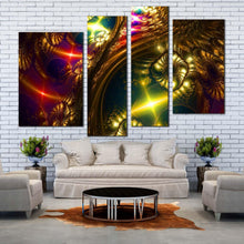 Load image into Gallery viewer, abstract energy canvas print abstract digital art colorful bright abstract 4 piece canvas wall art abstract fantasy multi canvas for living room
