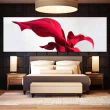 Load image into Gallery viewer, abstract  floral  canvas  wall  art  red  elegant  abstract  flower  wide  canvas  luxurious  abstract  flower  1  piece  canvas  print In Bedroom
