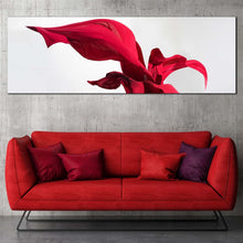 Load image into Gallery viewer, abstract  floral  canvas  wall  art  red  elegant  abstract  flower  wide  canvas  luxurious  abstract  flower  1  piece  canvas  print In Living Room
