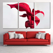 Load image into Gallery viewer, abstract flower canvas wall art red luxurious abstract floral 3 piece multi canvas digital flower painting canvas print In Living Room
