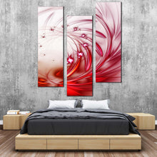 Load image into Gallery viewer, abstract  fractal  canvas  print  red  abstract  canvas  set  white  background  modern  abstract  3  piece  canvas  wall  art For Bedroom
