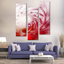 Load image into Gallery viewer, abstract  fractal  canvas  print  red  abstract  canvas  set  white  background  modern  abstract  3  piece  canvas  wall  art For Living Room
