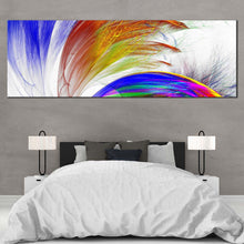 Load image into Gallery viewer, abstract  fractal  canvas  wall  art  colorful  bright  abstract  patterns  panoramic  canvas  modern  abstract  artwork  print In Bedroom
