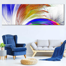 Load image into Gallery viewer, abstract  fractal  canvas  wall  art  colorful  bright  abstract  patterns  panoramic  canvas  modern  abstract  artwork  print In Living Room
