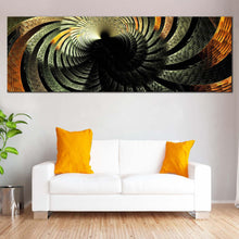 Load image into Gallery viewer, abstract  fractal  canvas  wall  art  colorful  glowing  abstract  pattern  canvas  artwork  grey  brown  fractal  illustration  1  piece  canvas  print In Living Room
