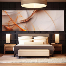 Load image into Gallery viewer, abstract fractal canvas wall art orange elegant abstract canvas print grey abstract 1 piece canvas In Bedoom
