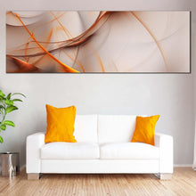 Load image into Gallery viewer, abstract  fractal  canvas  wall  art  orange  elegant  abstract  canvas  print  grey  abstract  1  piece  canvas In Living Room
