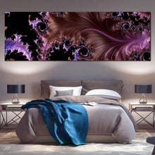 Load image into Gallery viewer, abstract  fractal  canvas  wall  art  purple  brown  abstract  high  resolution  panoramic  canvas  artwork  black  abstract  dream  canvas  print For Bedroom
