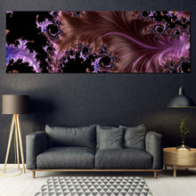 Load image into Gallery viewer, abstract  fractal  canvas  wall  art  purple  brown  abstract  high  resolution  panoramic  canvas  artwork  black  abstract  dream  canvas  print For Living Room
